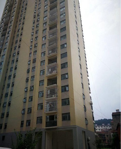 小區空中遍及的電線